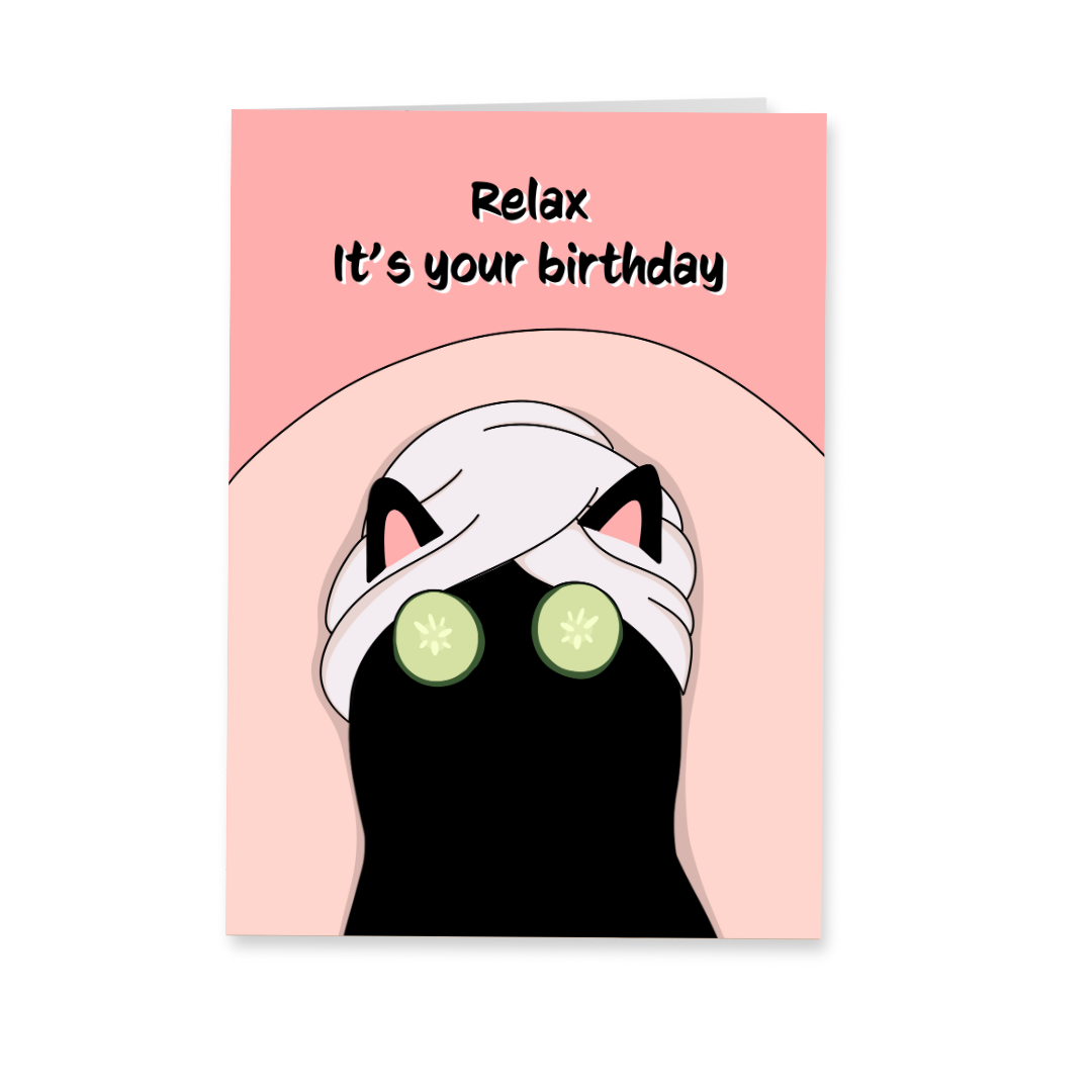 Wenskaart verjaardag - Relax