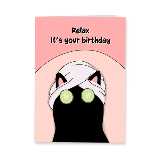 Wenskaart verjaardag - Relax