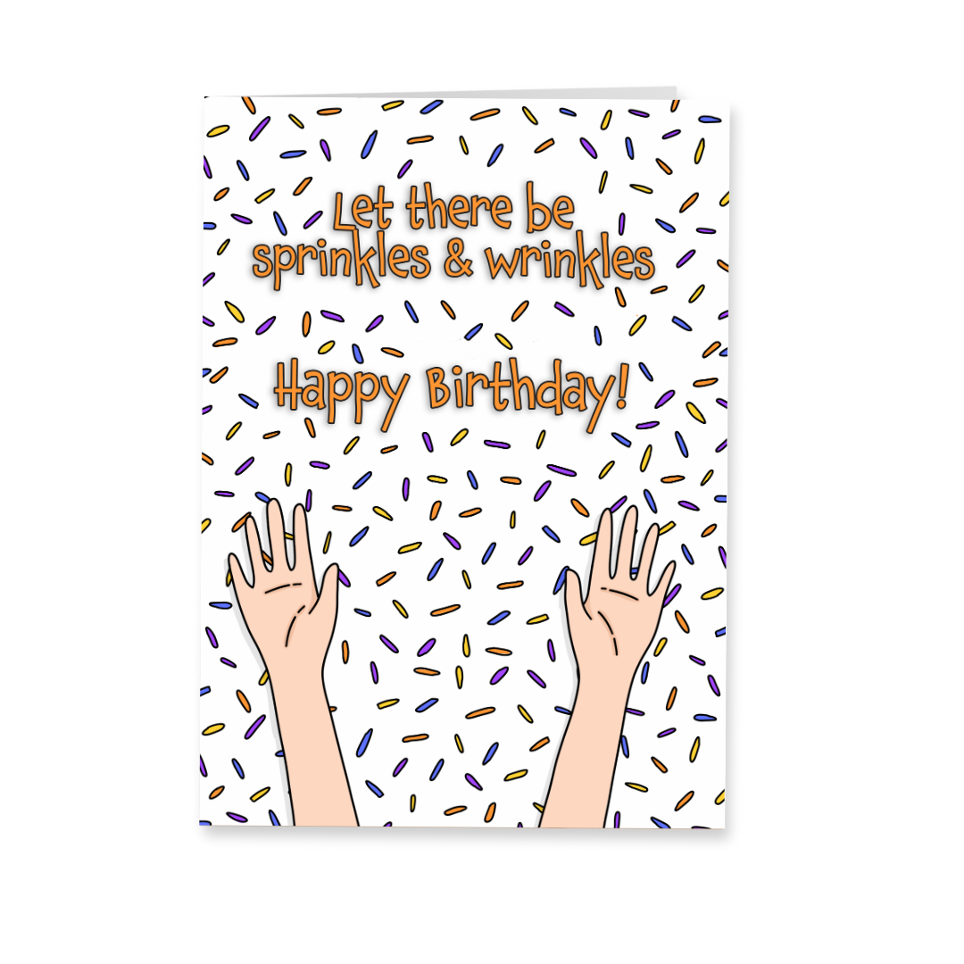 Wenskaart verjaardag - Sprinkles & Wrinkles