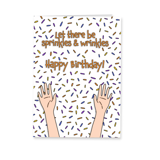Wenskaart verjaardag - Sprinkles & Wrinkles