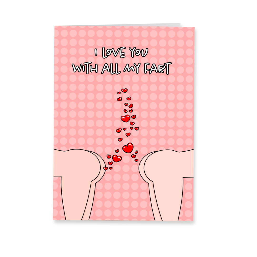 Wenskaart liefde - With all my fart