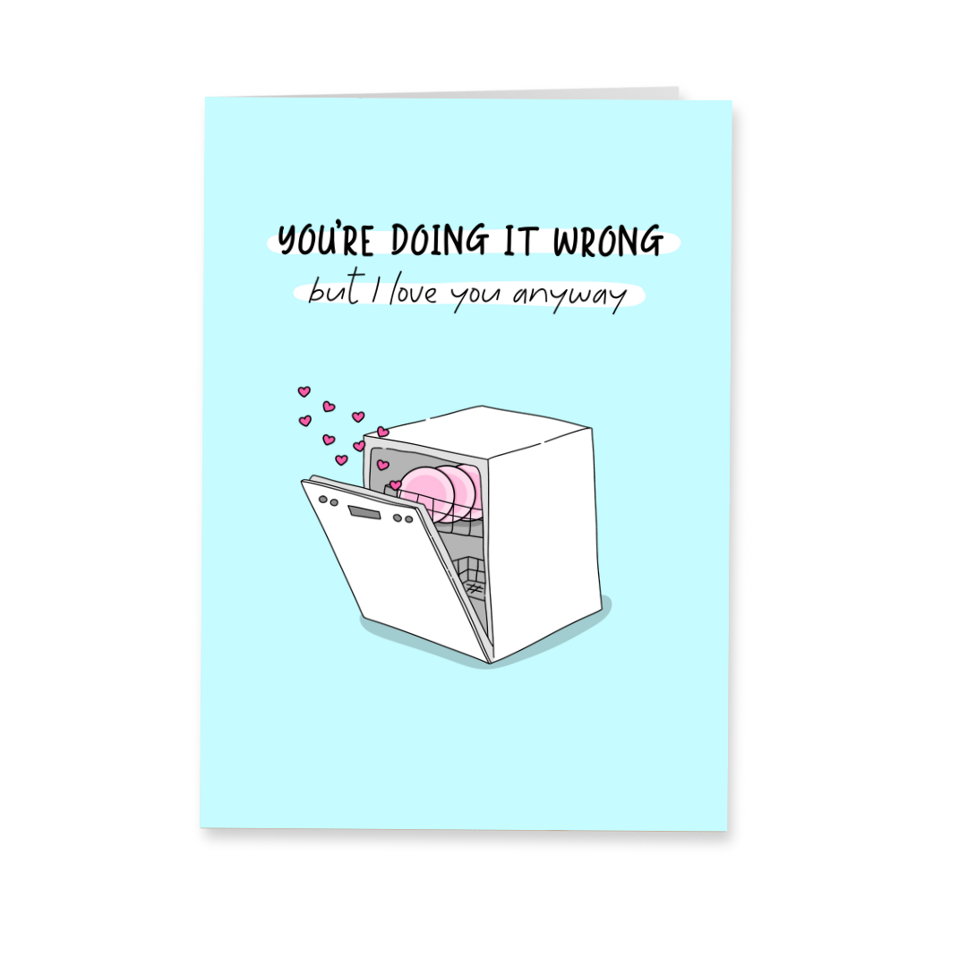 Wenskaart liefde - Dishwasher