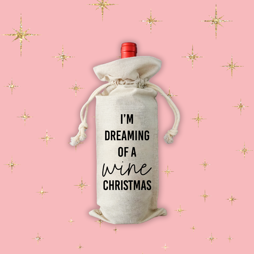 Geschenkverpakking fles - Dreaming of a wine Christmas