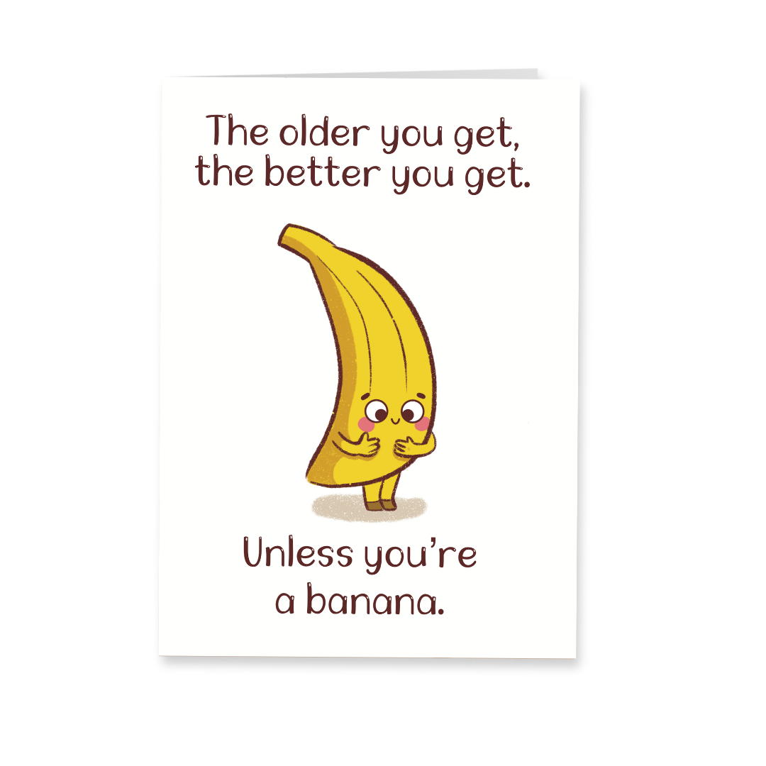 Wenskaart verjaardag - Banana