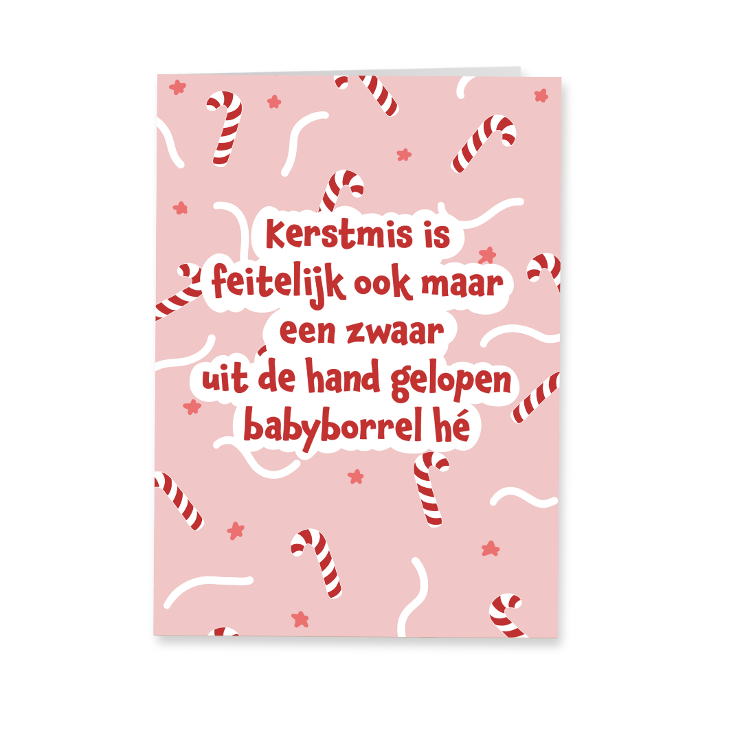 Wenskaart kerst - Babyborrel