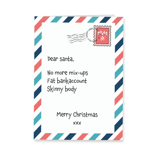 Wenskaart kerst - Dear santa