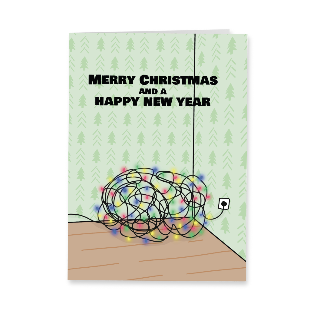 Wenskaart kerst - Lichten knoop