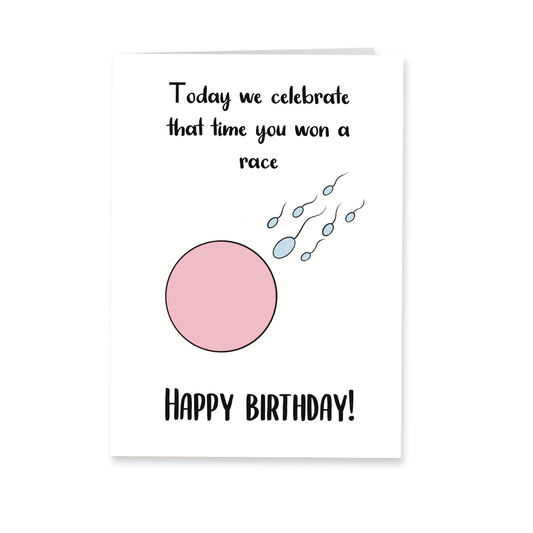 Wenskaart verjaardag - Race