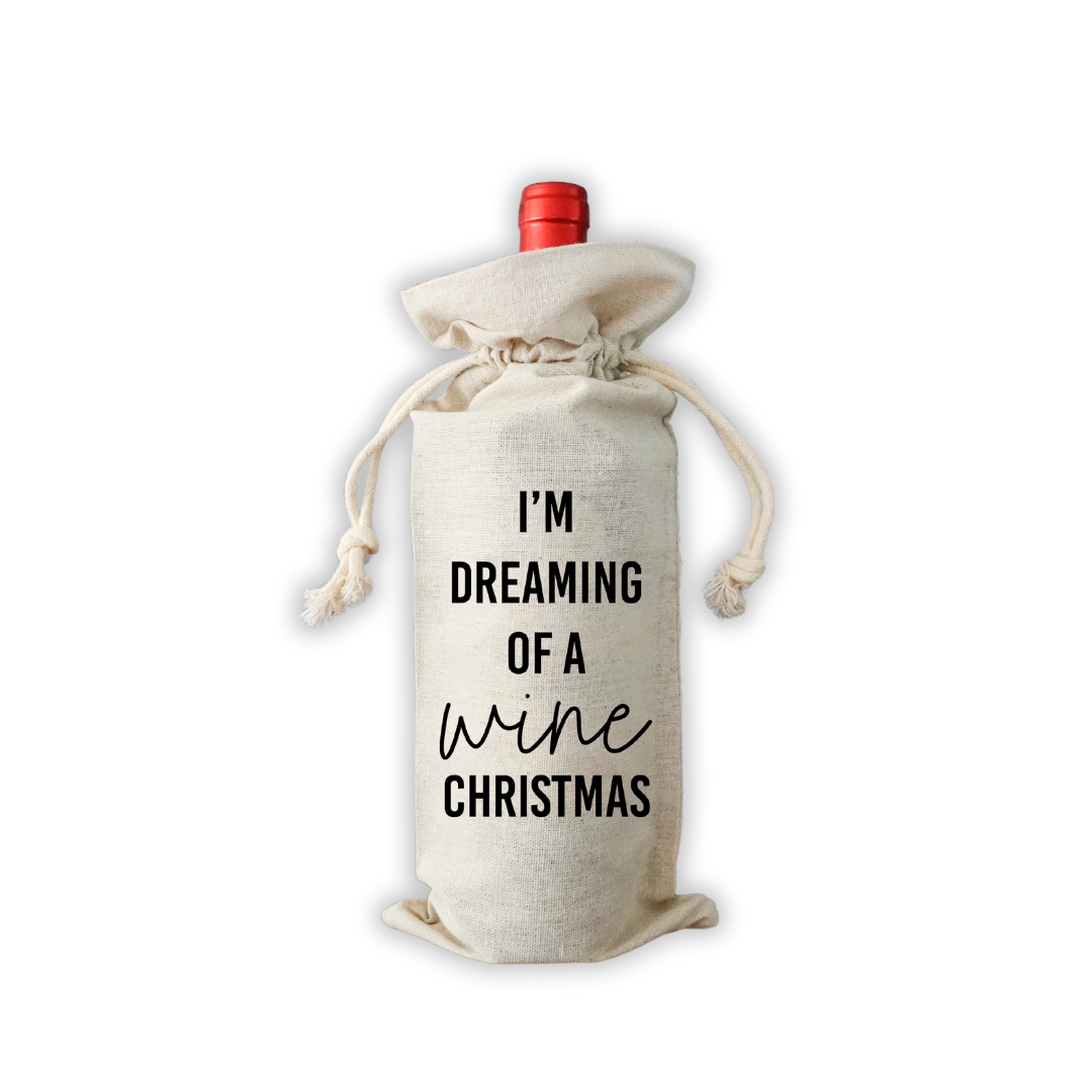 Geschenkverpakking fles - Dreaming of a wine Christmas