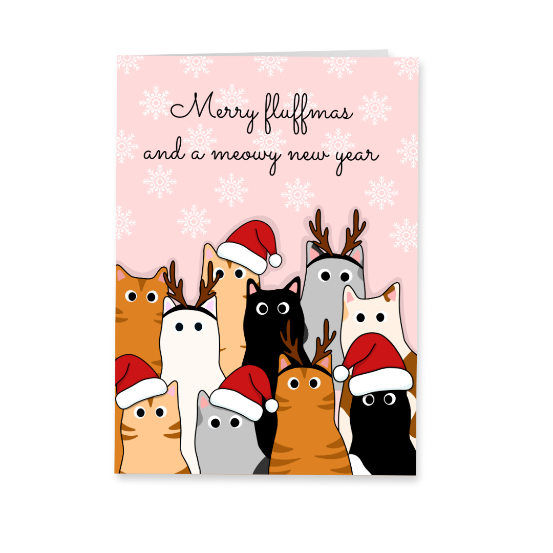 Wenskaart kerst - Fluffmas