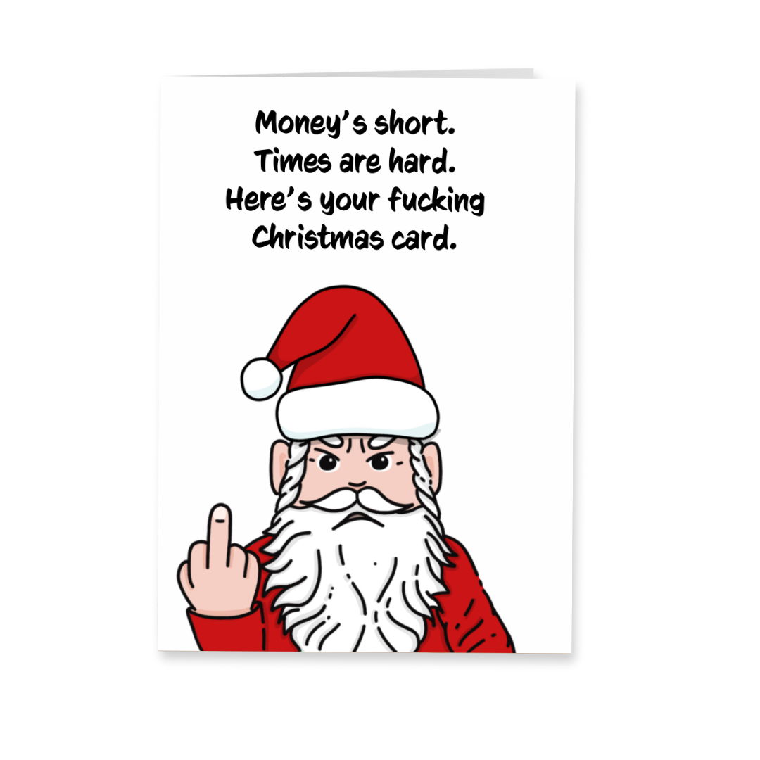 Wenskaart kerst - Bad santa