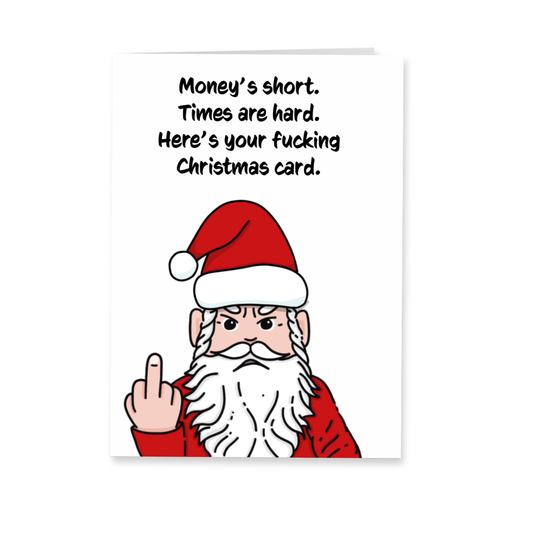 Wenskaart kerst - Bad santa