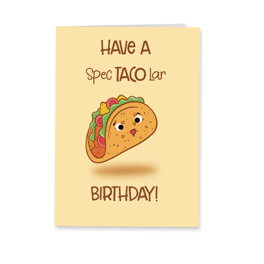 Wenskaart verjaardag - Spec taco lar birthday