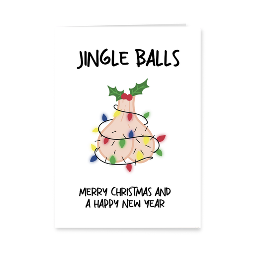 Wenskaart kerst - Jingle balls