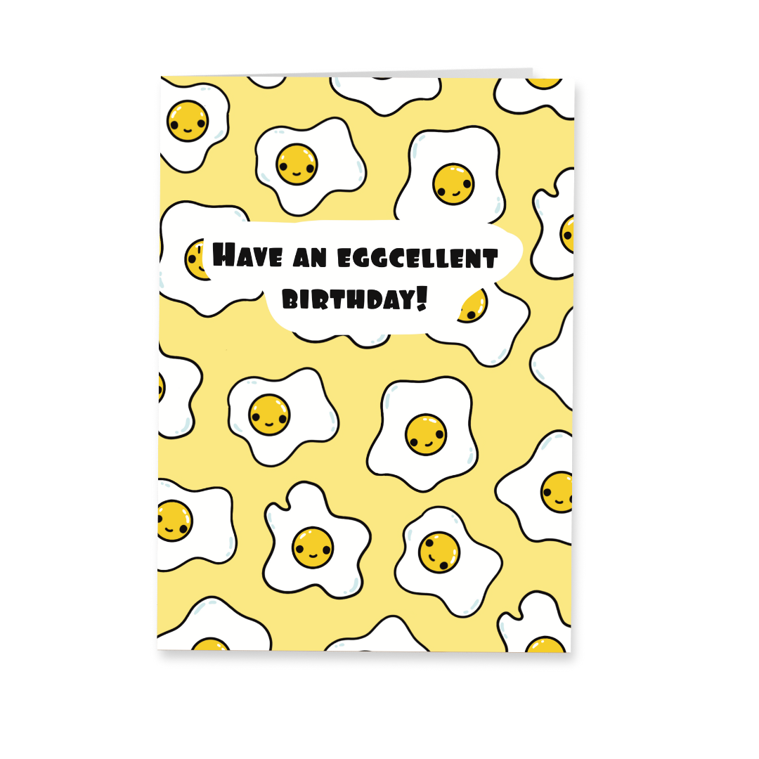 Wenskaart verjaardag - Eggcellent birthday