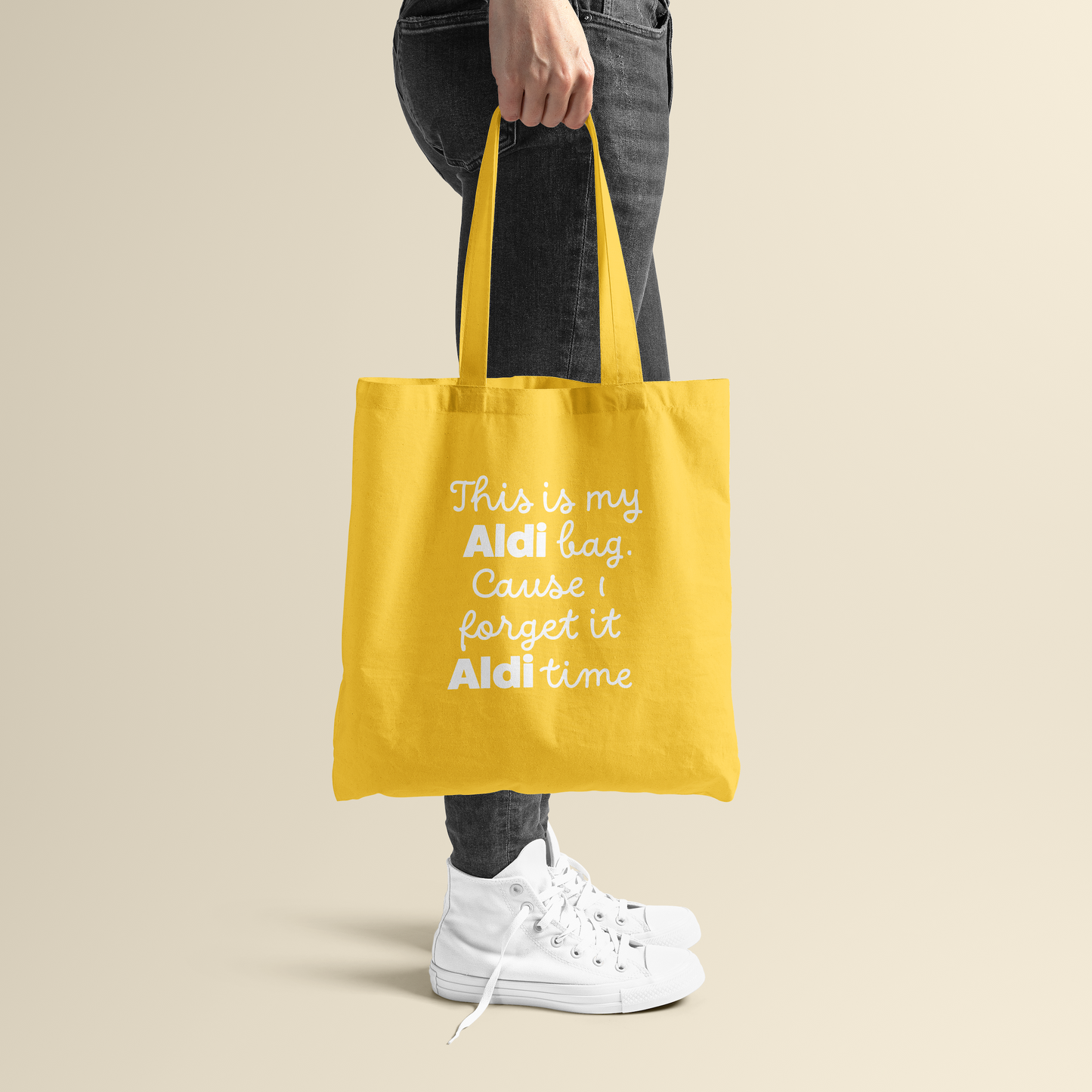 Totebag - ALDI bag - Zonnebloem geel