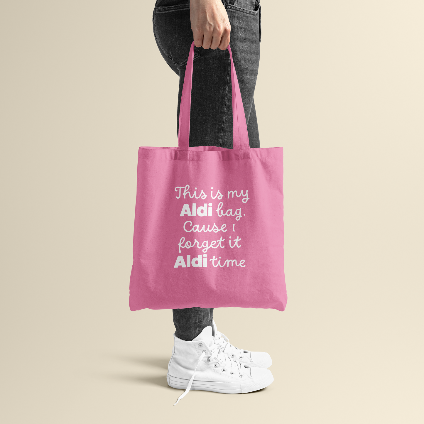 Totebag - ALDI bag - Roze