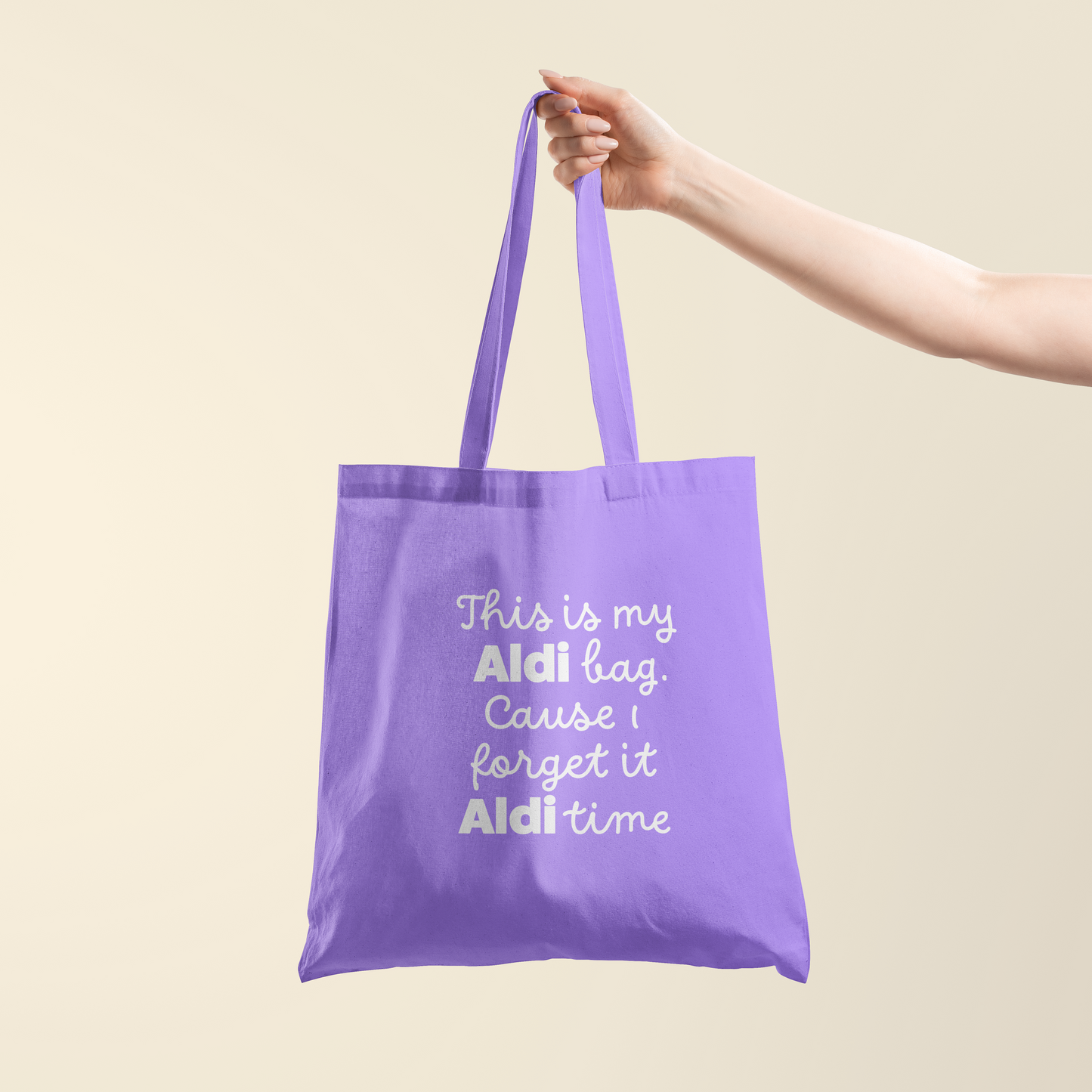 Totebag - ALDI bag - Lavendel