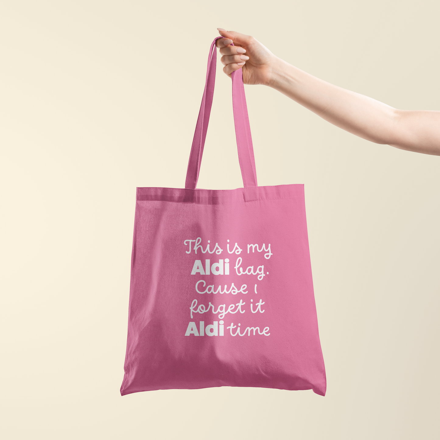 Totebag - ALDI bag - Roze