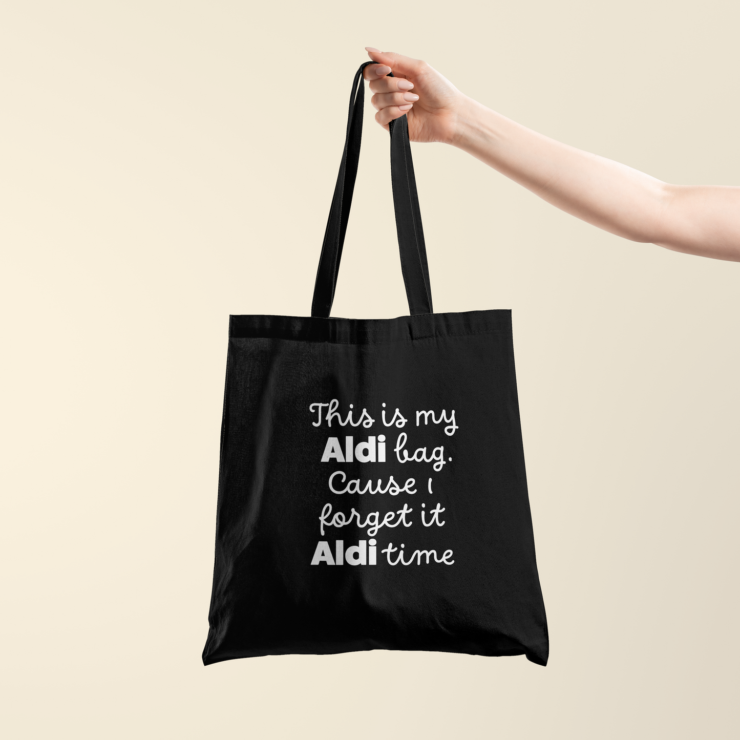 Totebag - ALDI bag - zwart