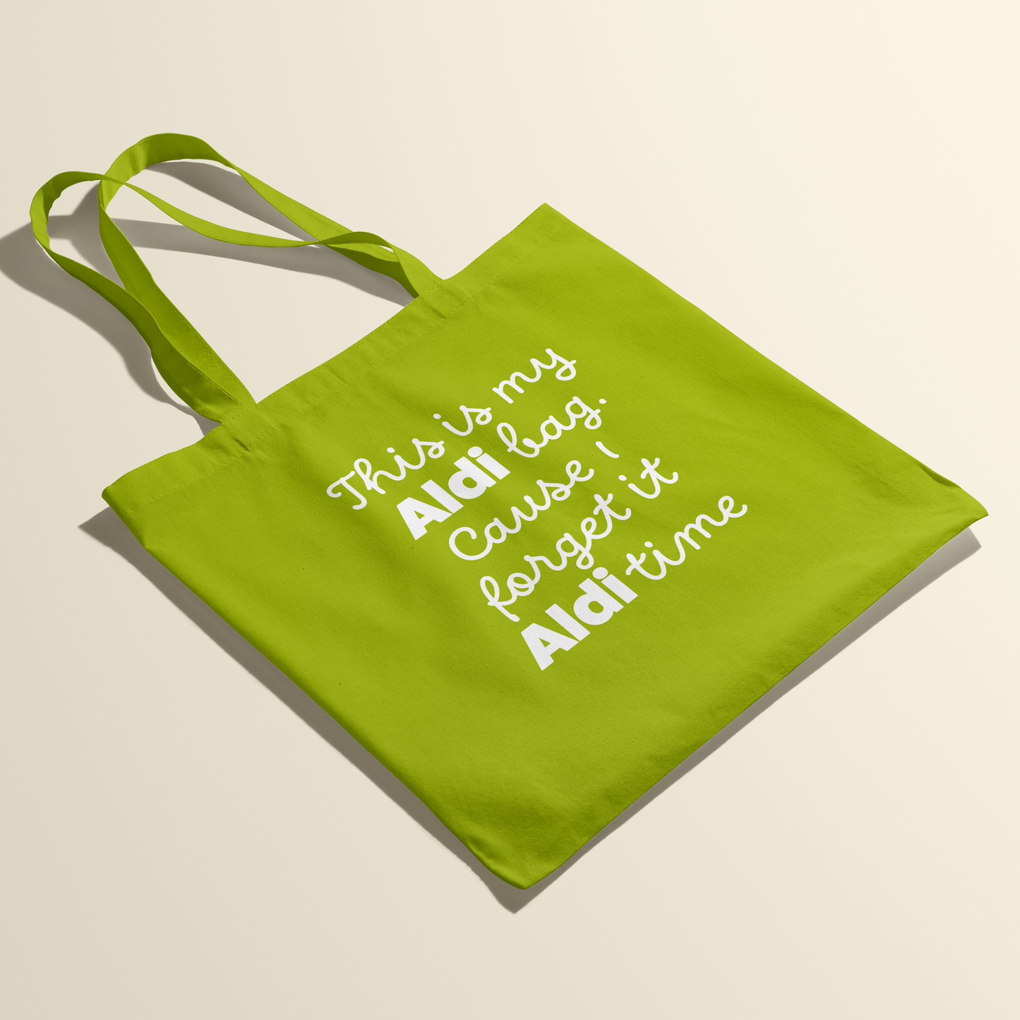 Totebag - ALDI bag - Kiwi groen