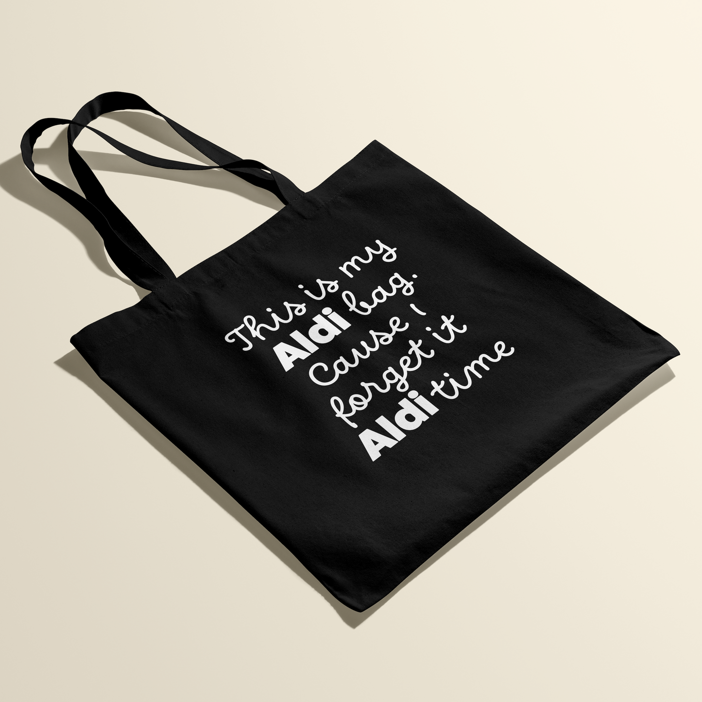 Totebag - ALDI bag - zwart