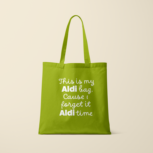 Totebag - ALDI bag - Kiwi groen