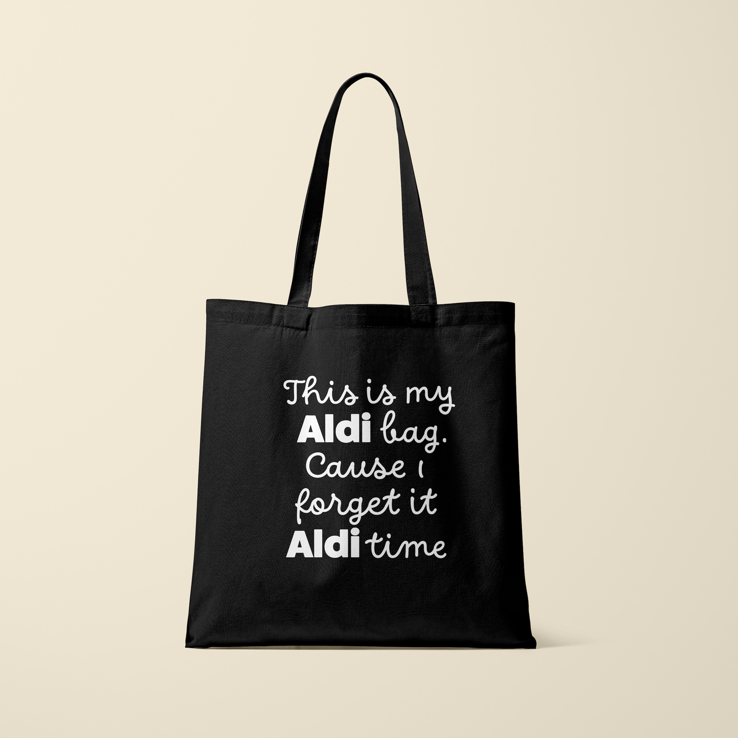 Totebag - ALDI bag - zwart