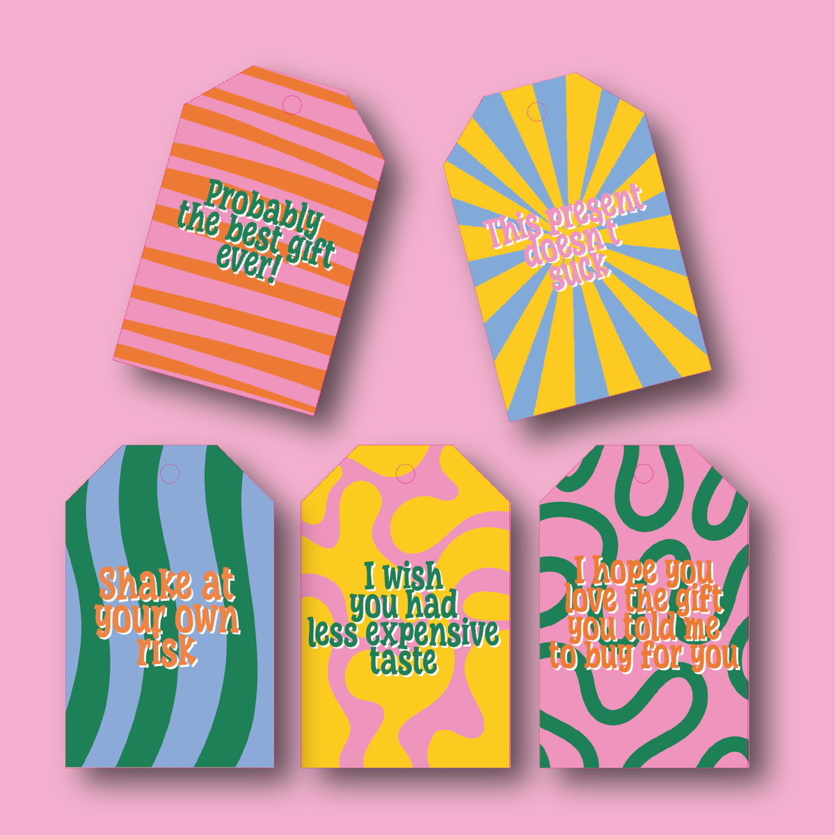 Totally honest gift tag set 1