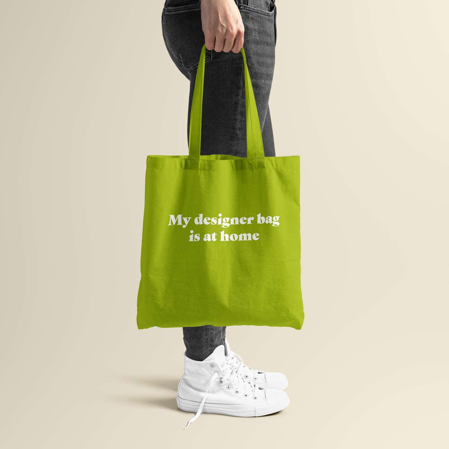 Tote bag - My designer bag is at home - Kiwi groen