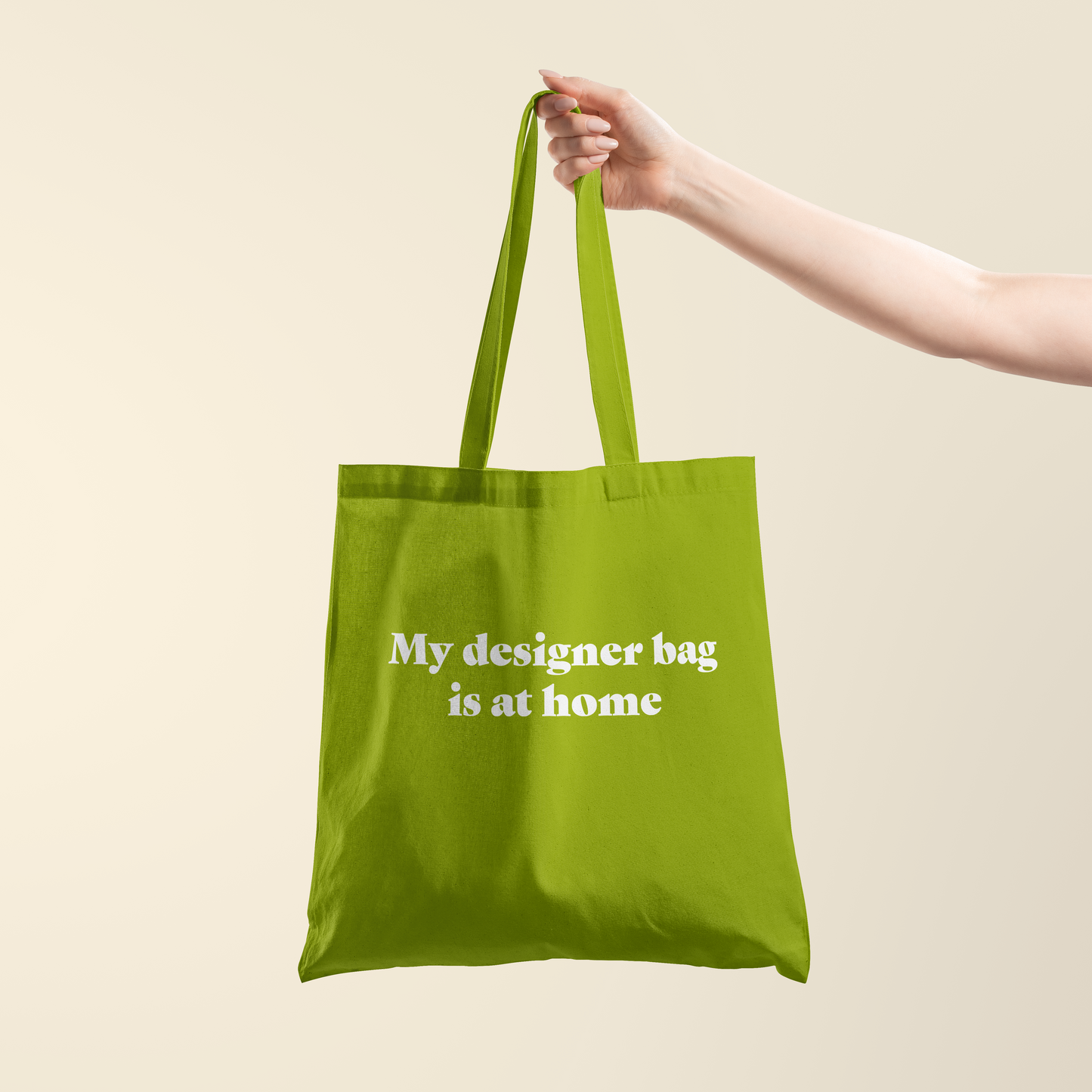 Tote bag - My designer bag is at home - Kiwi groen