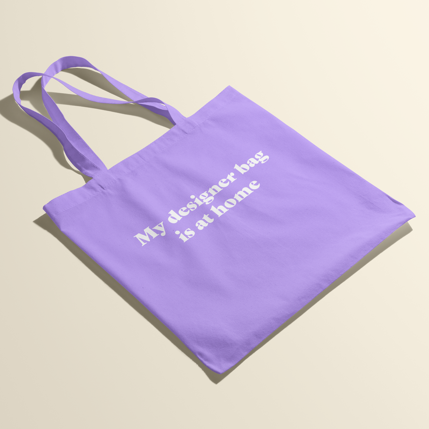 Totebag - My designer bag is at home - Lavendel