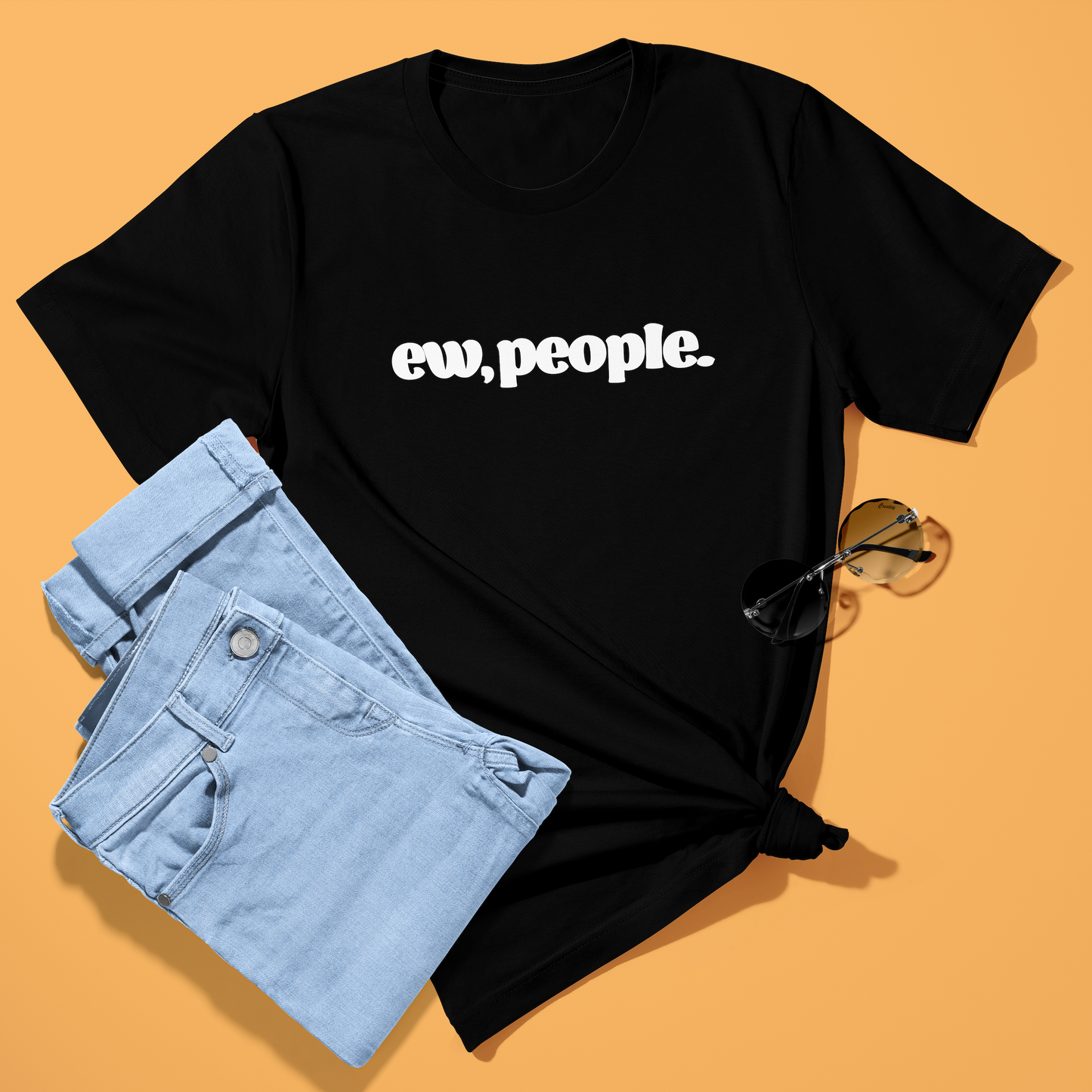 T-shirt Unisex - Ew people - zwart