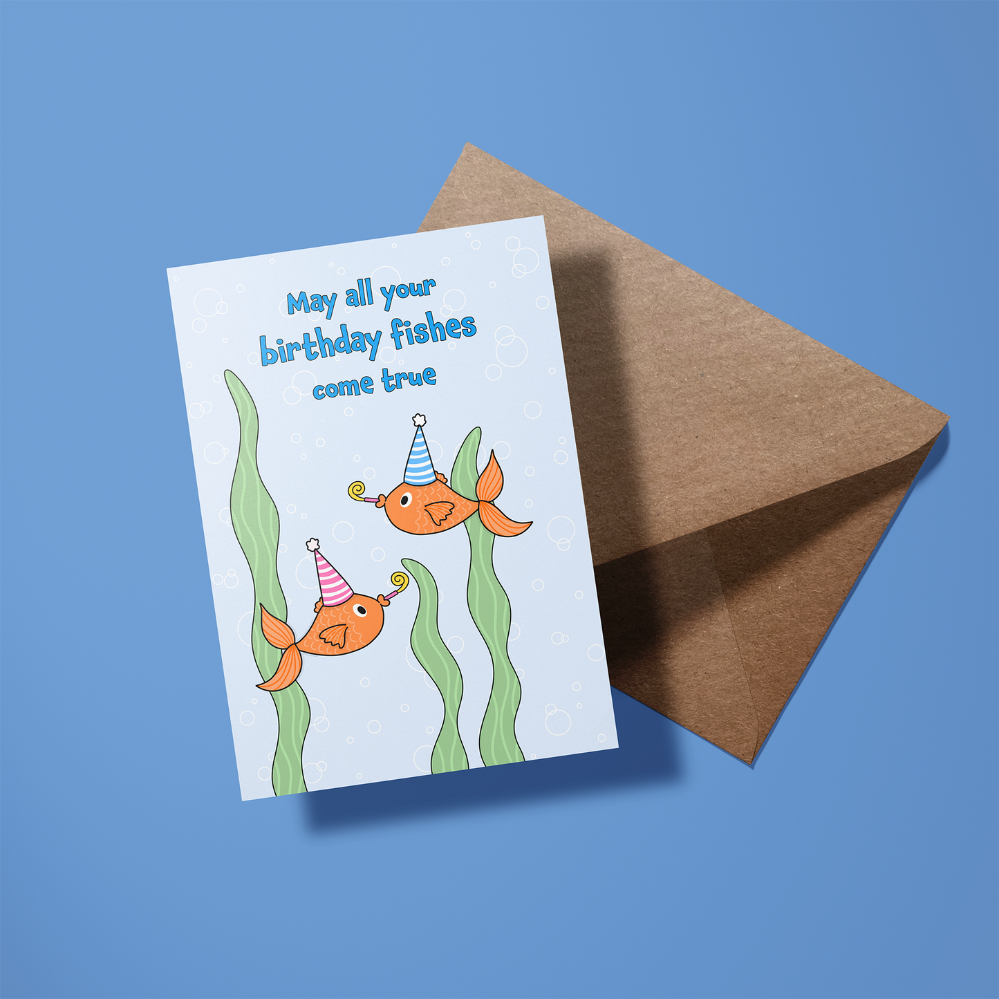 Wenskaart verjaardag - Birthday fishes