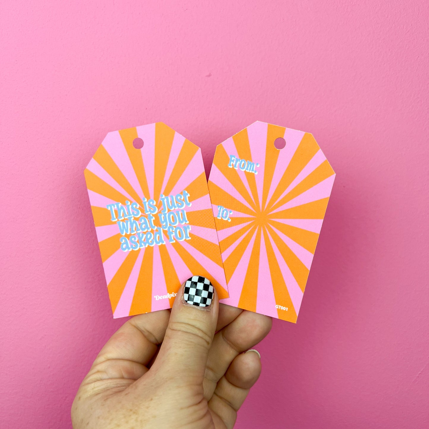 Gift tag - This is just what you asked for