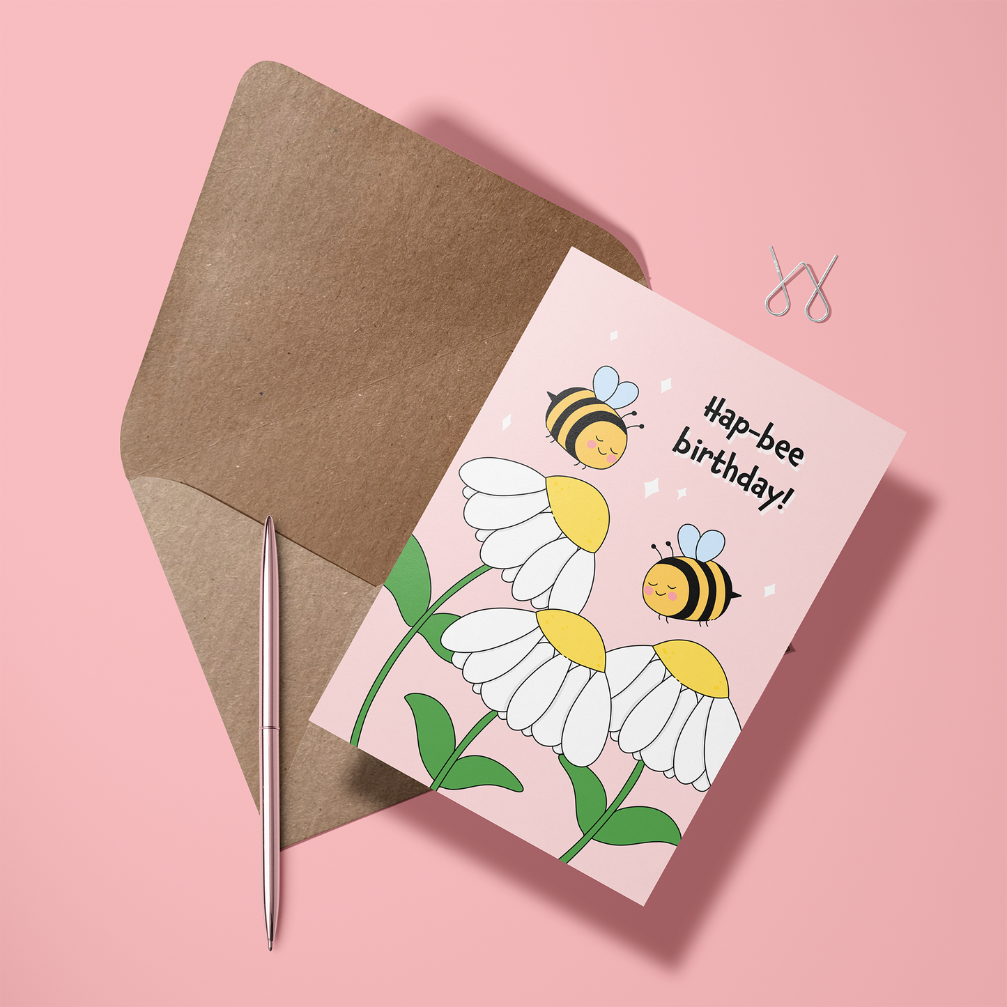 Wenskaart verjaardag - Hap-bee birthday