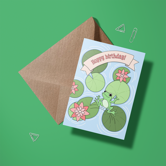 Wenskaart verjaardag - Hoppy birthday!