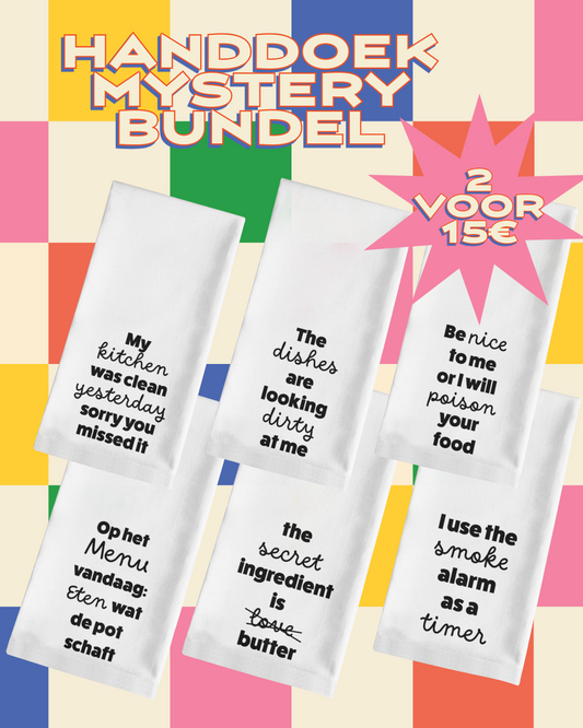 Keukenhanddoek Mystery Bundel – 2 stuks voor €15