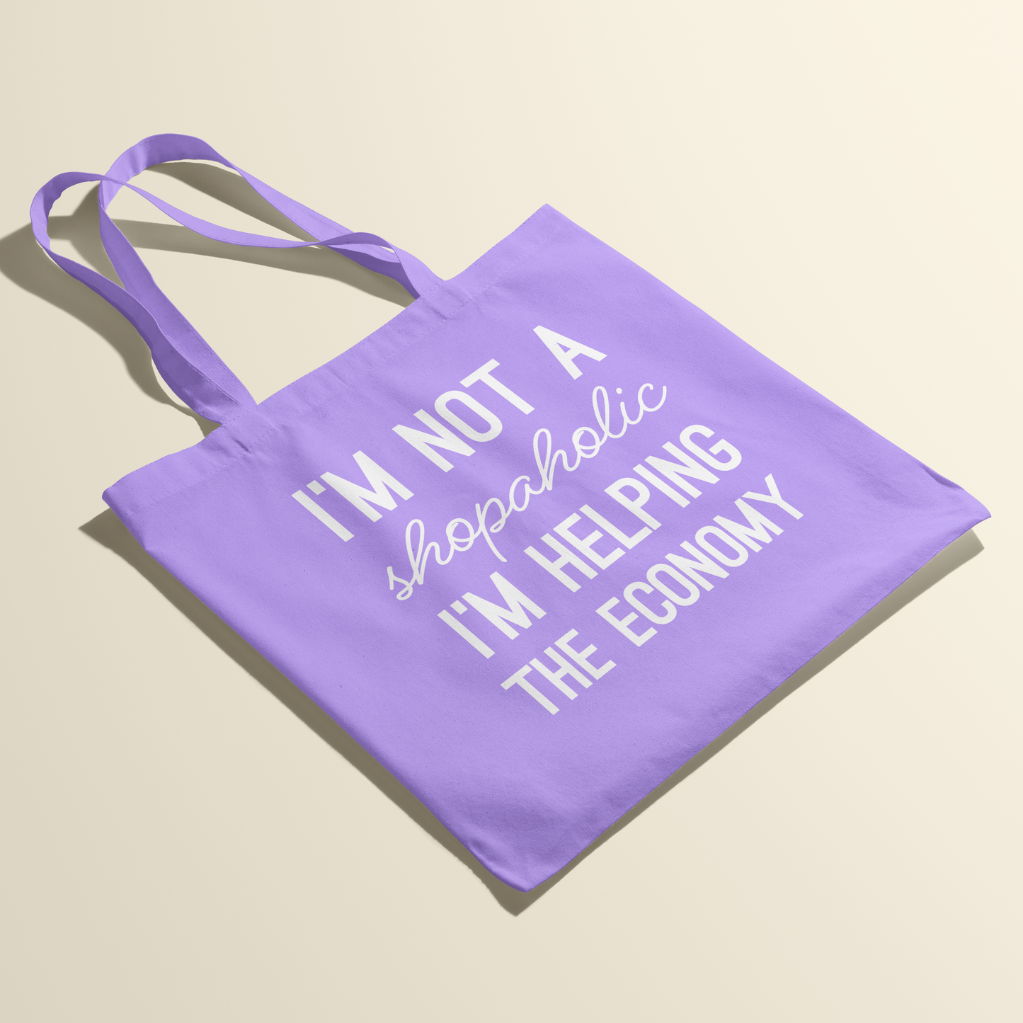 Tote bag - I'm not a shopaholic - Lavendel