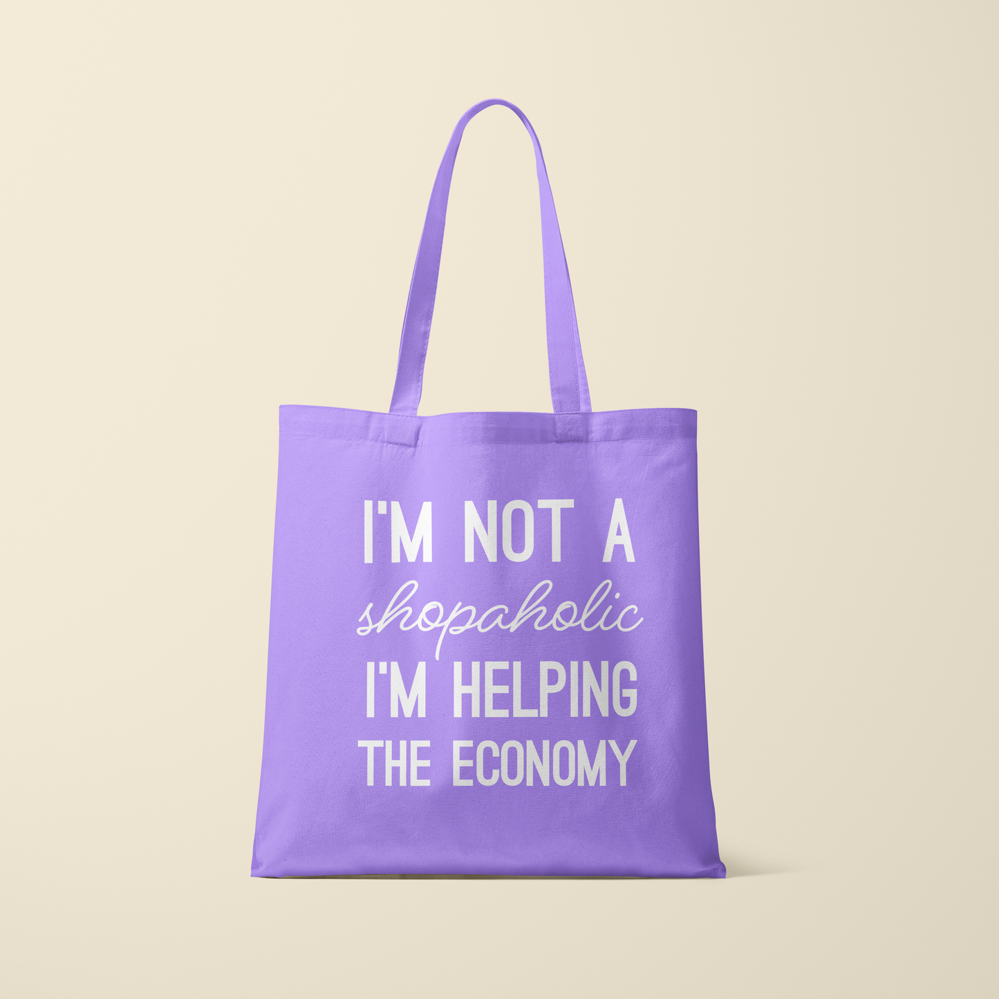 Tote bag - I'm not a shopaholic - Lavendel