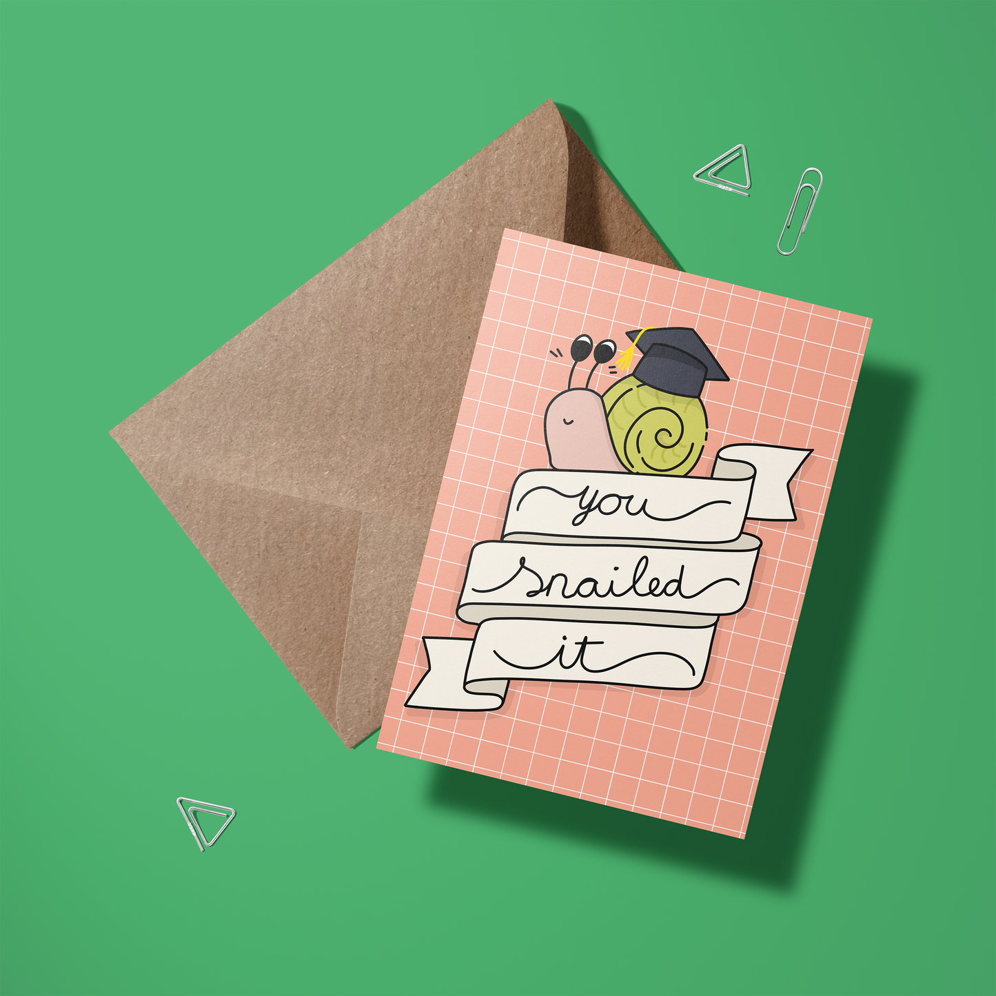 Wenskaart Afstuderen - Snailed it