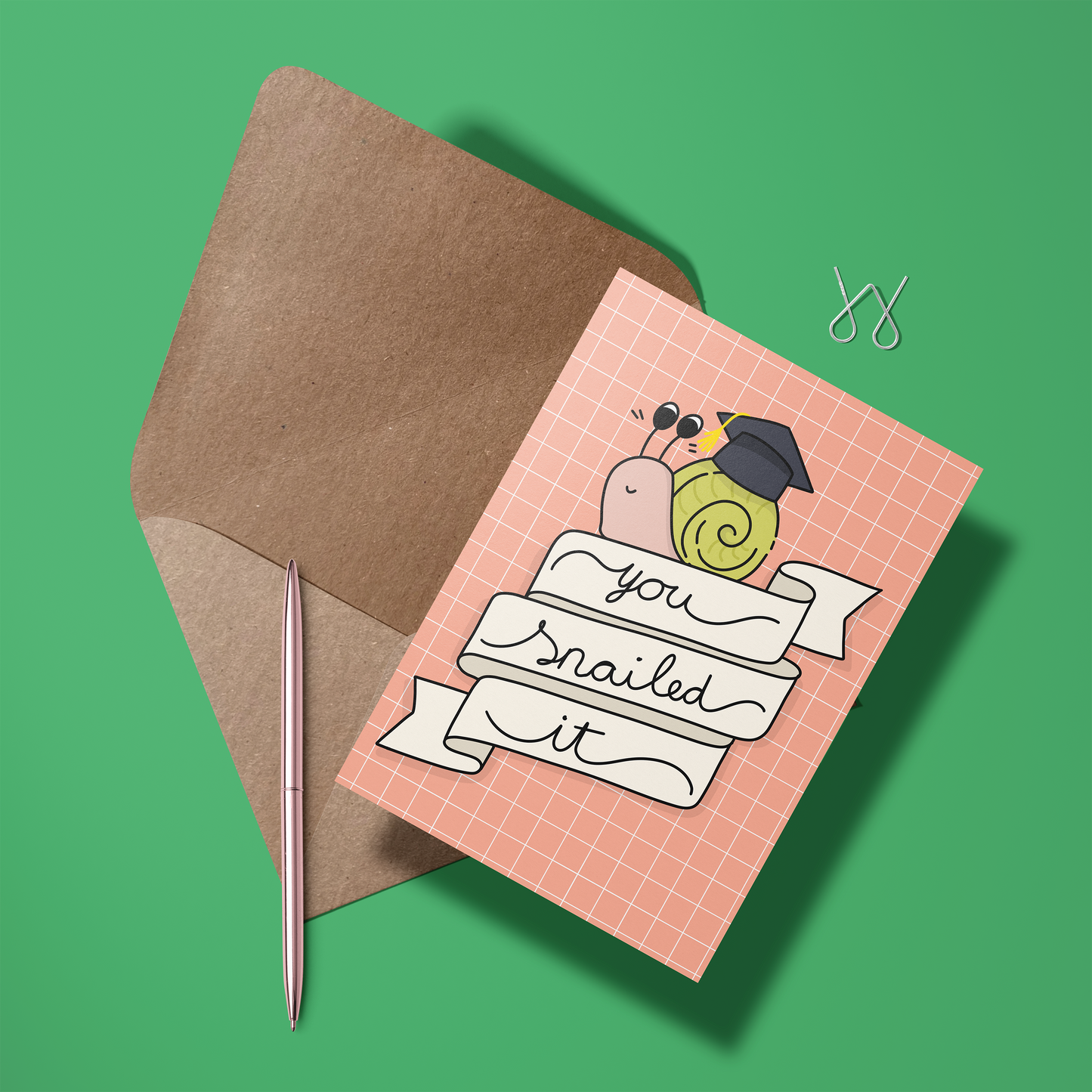 Wenskaart Afstuderen - Snailed it