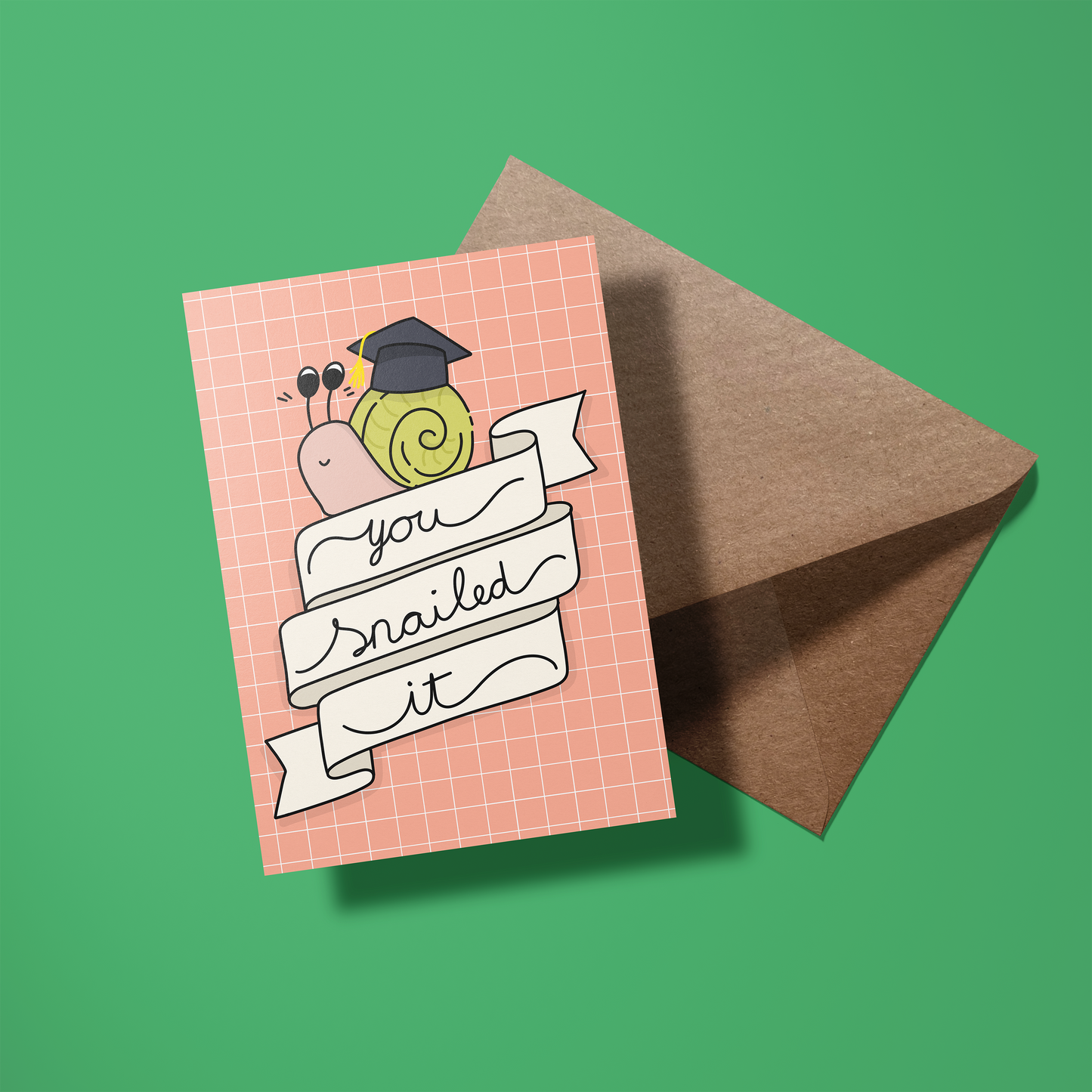 Wenskaart Afstuderen - Snailed it
