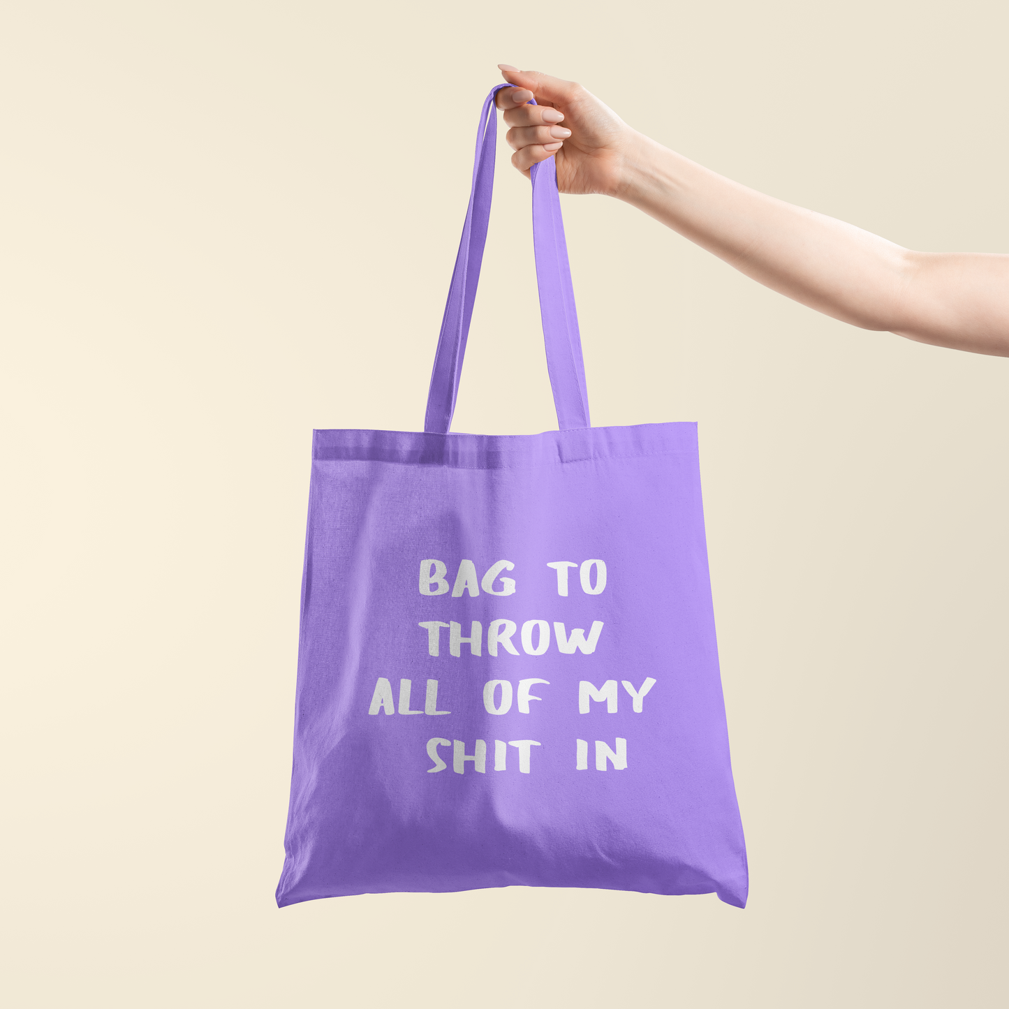 Totebag - Throw shit - Lavendel