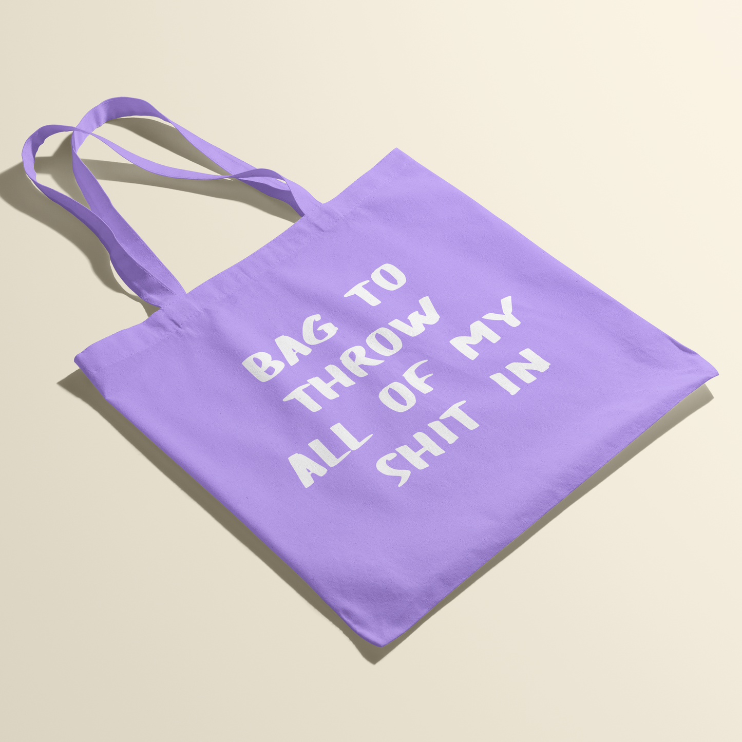 Totebag - Throw shit - Lavendel