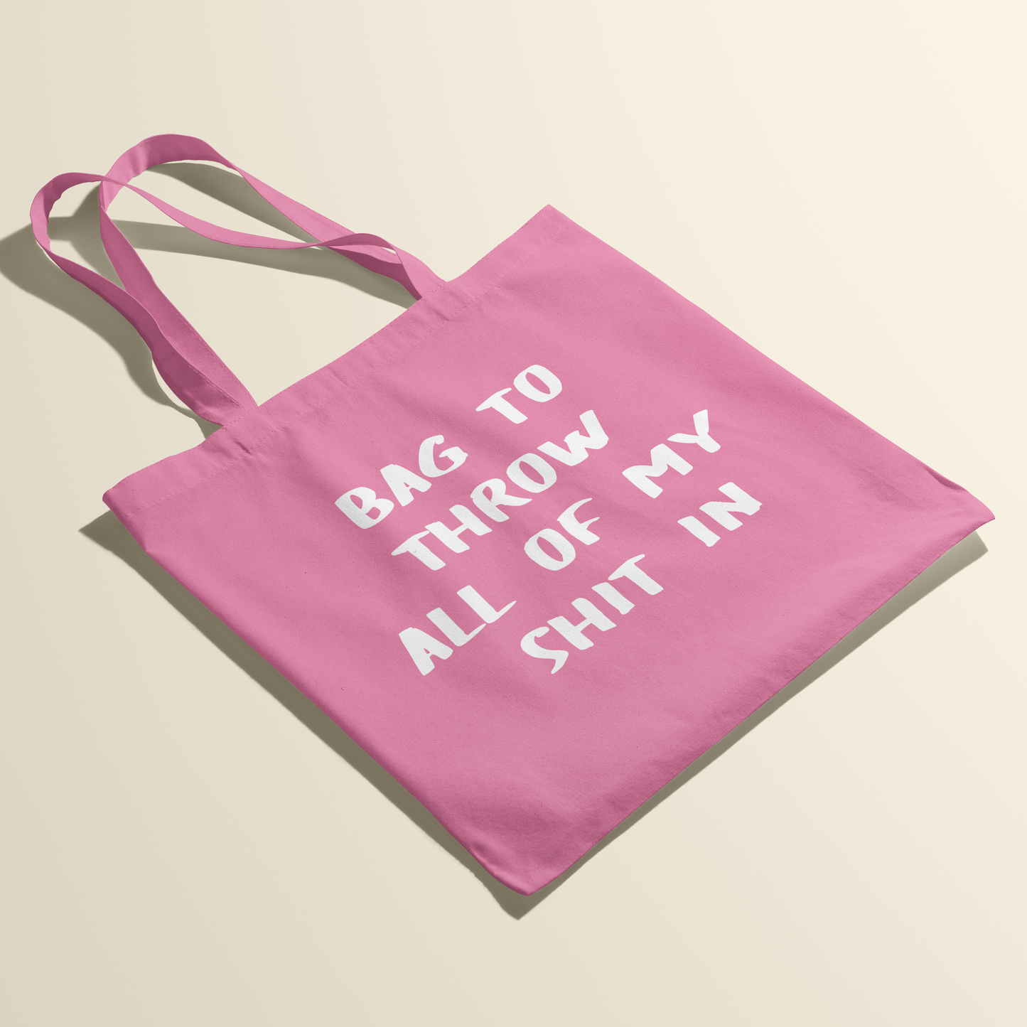 Totebag - Throw shit - Roze