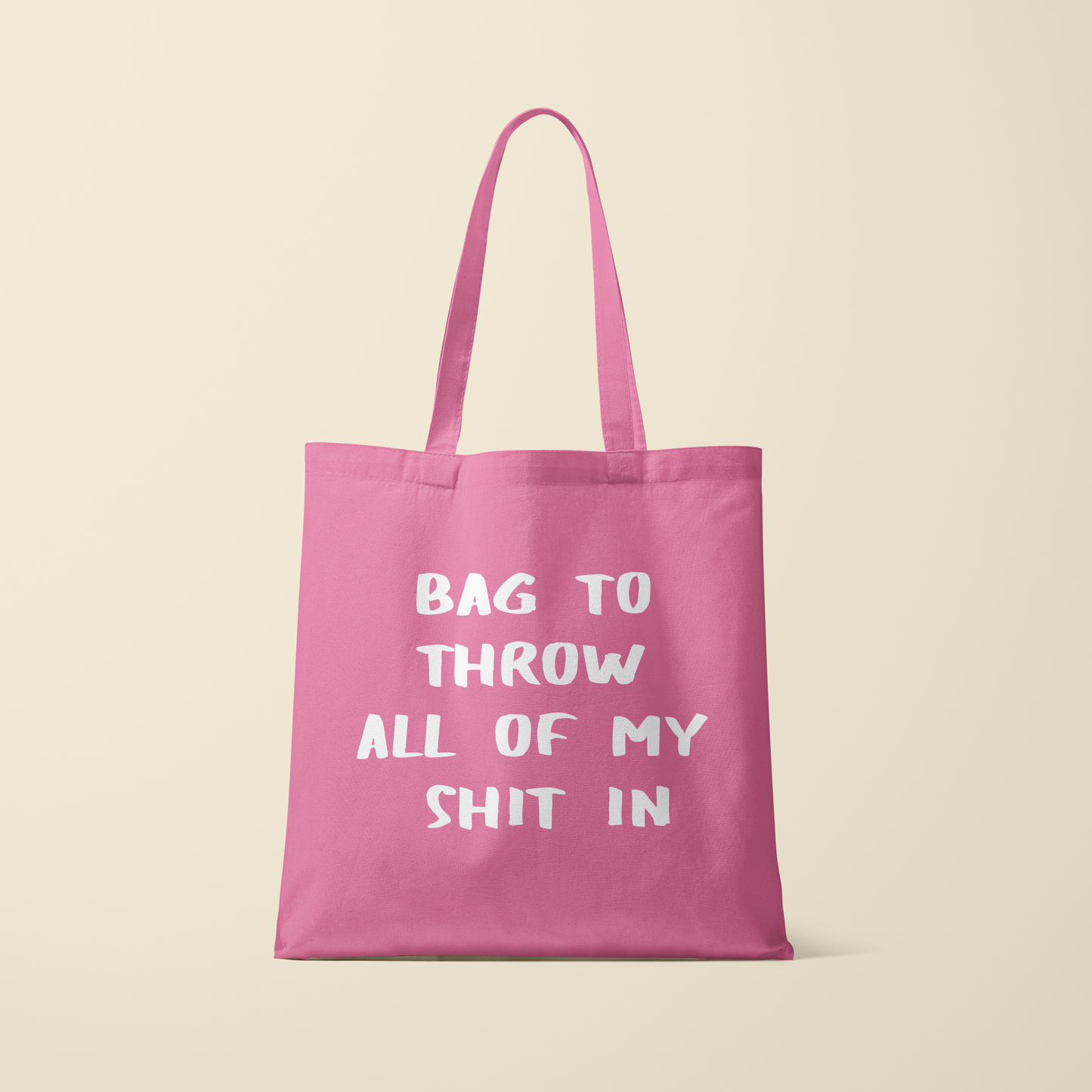 Totebag - Throw shit - Roze