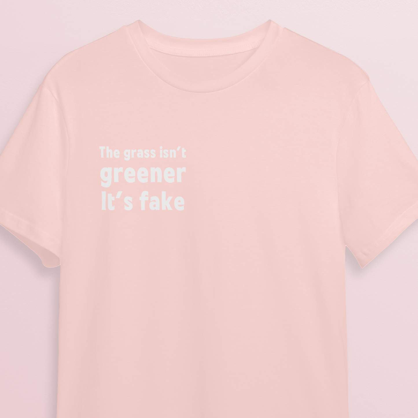 T-shirt - Fake grass - Soft rose