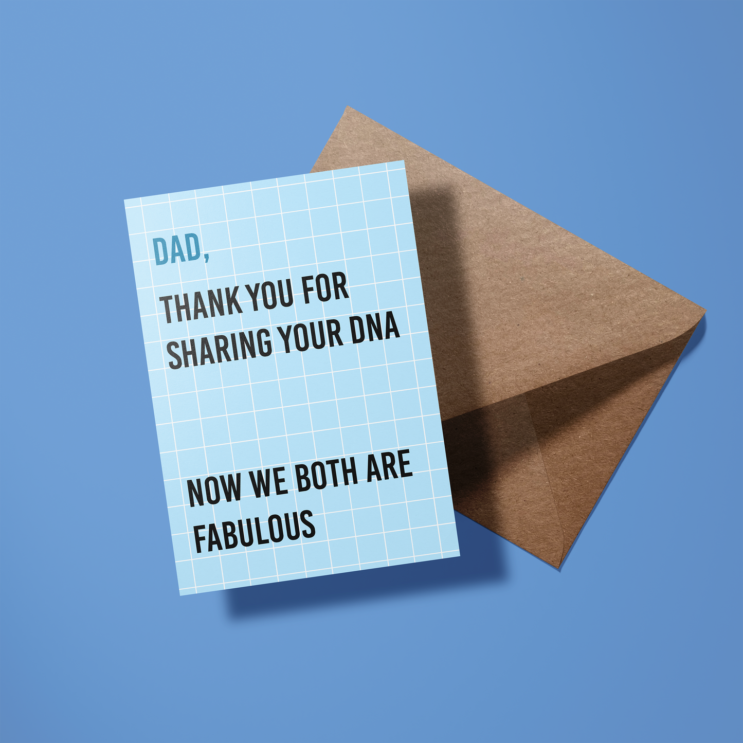 Wenskaart vader -Dad dna