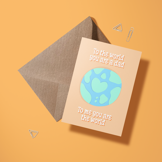 Wenskaart vader - You are my world dad